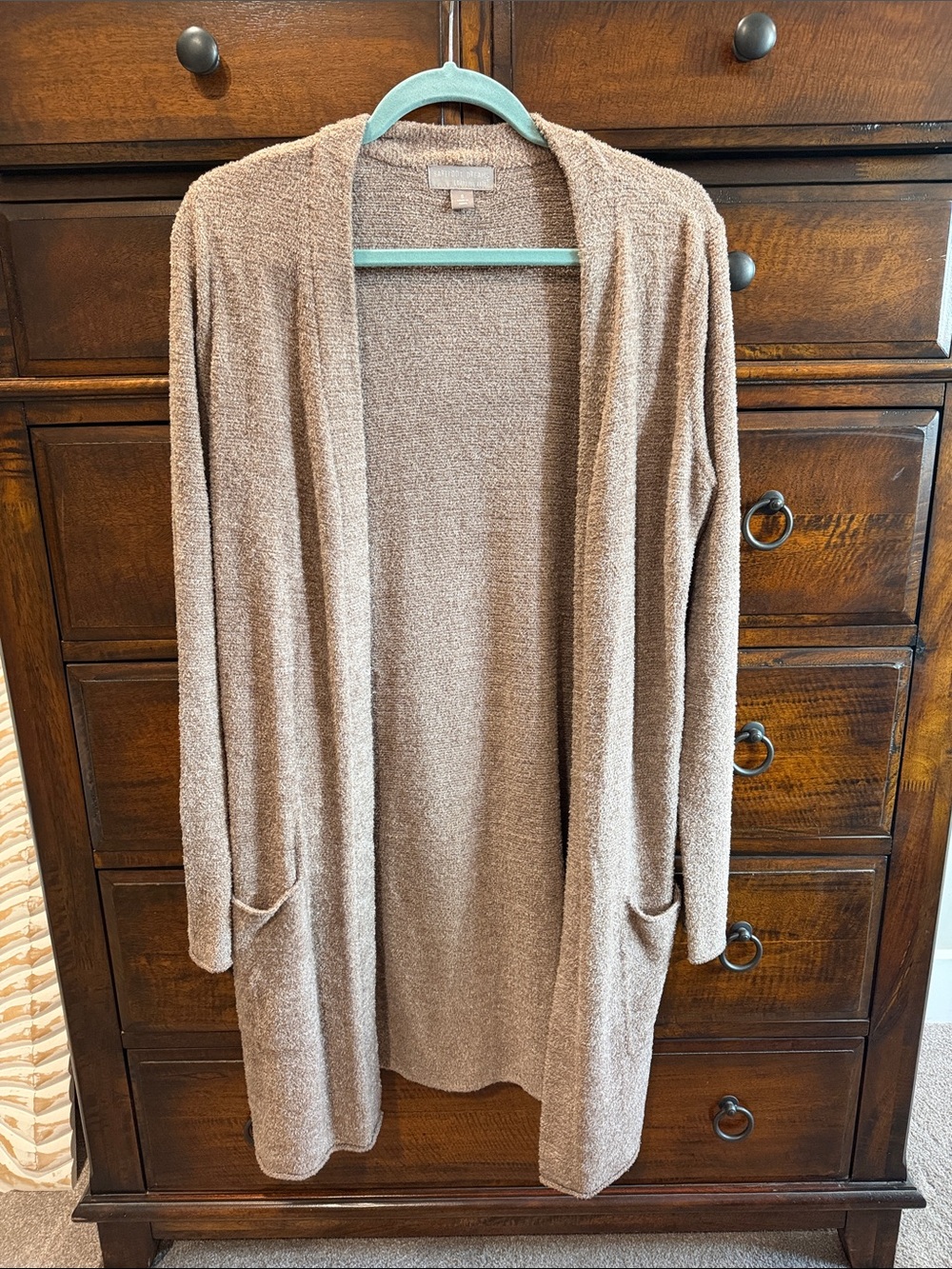 Barefoot Dreams Cozy Chic lite Women's Cardigan in Taupe